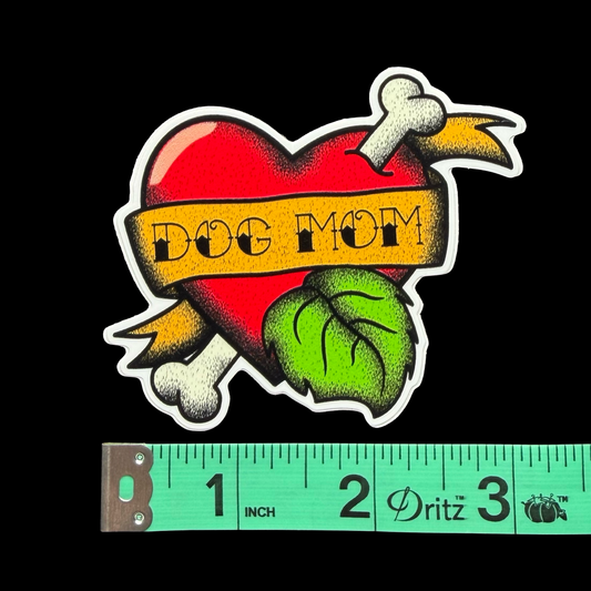Glossy Dog Mom Sticker